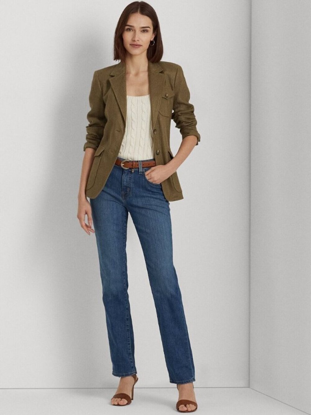 NEW Lauren Ralph Lauren Women's 12P Mid-Rise Straight Jean NWT $99.50